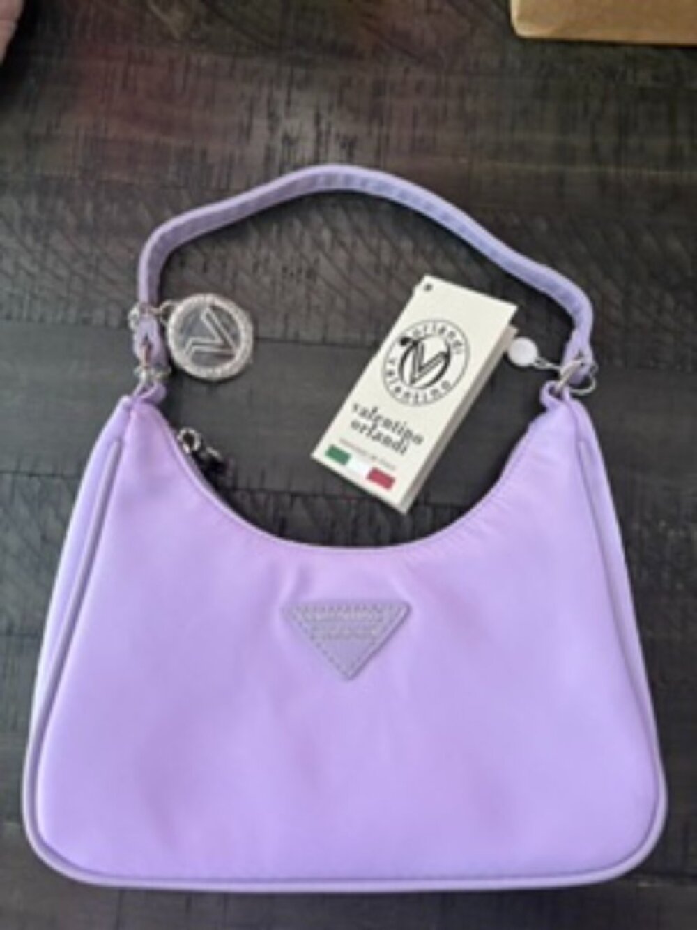 Brand New Valentino Orlandi Mia Crescent Light Purple Purse NWT